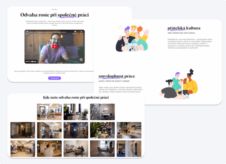 Profesionální kariérní stránky na klíč